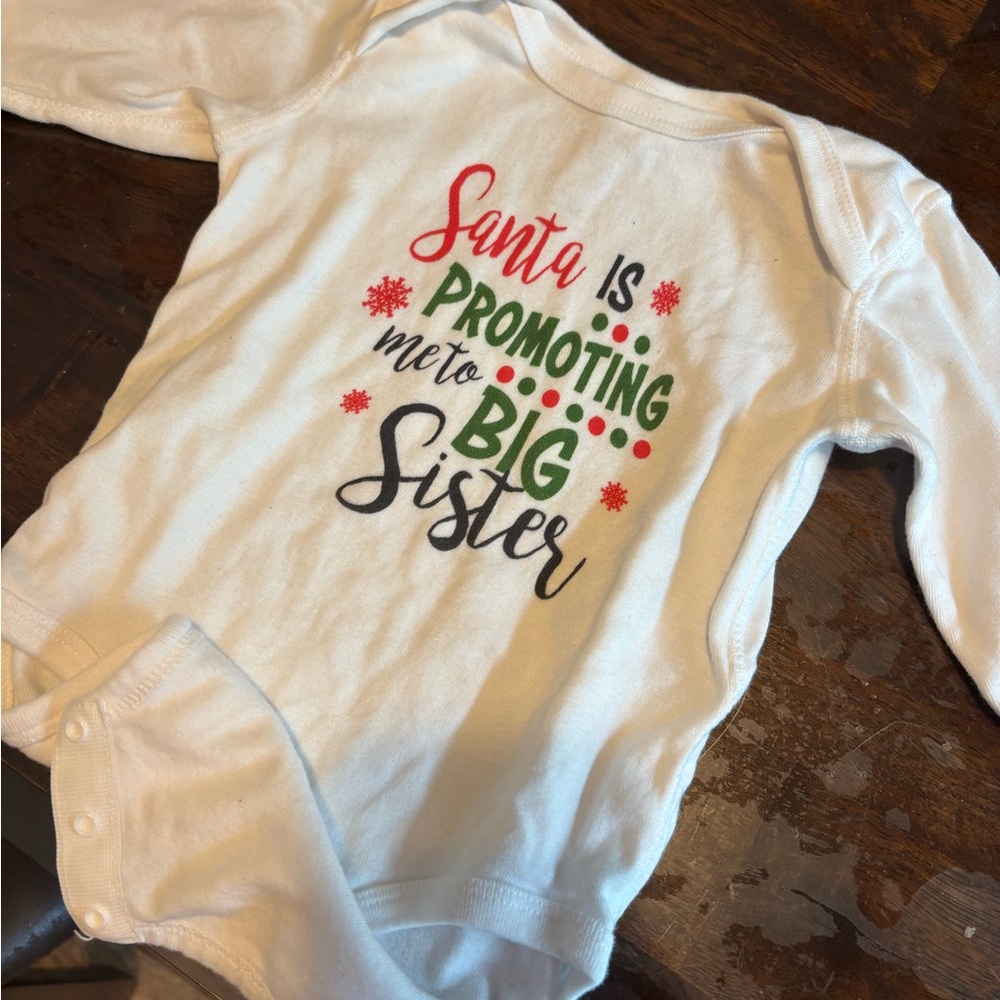 Big Sister Christmas Onesie